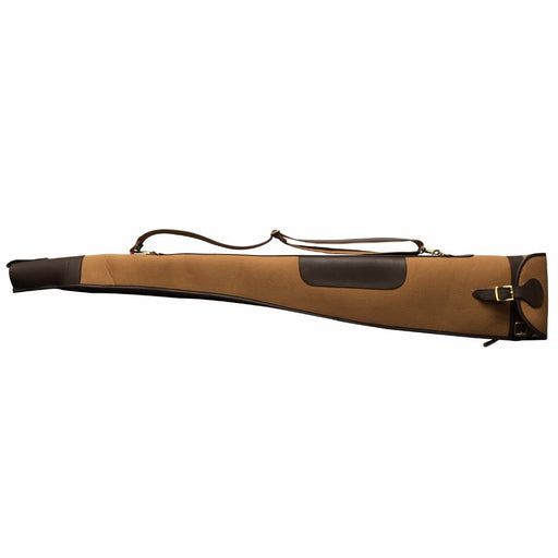 Tourbon Hunting Accessories Classic Padded Brown Canvas & Leather Shotgun Case