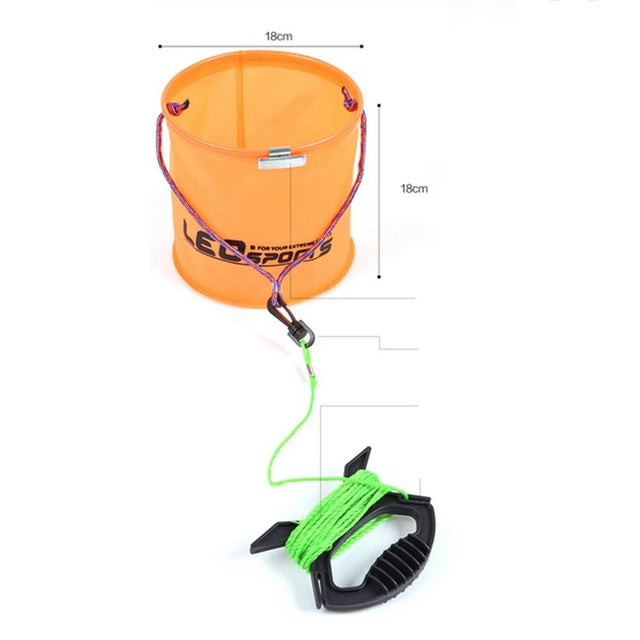 LEO 3 Color Portable Folding EVA Bucket