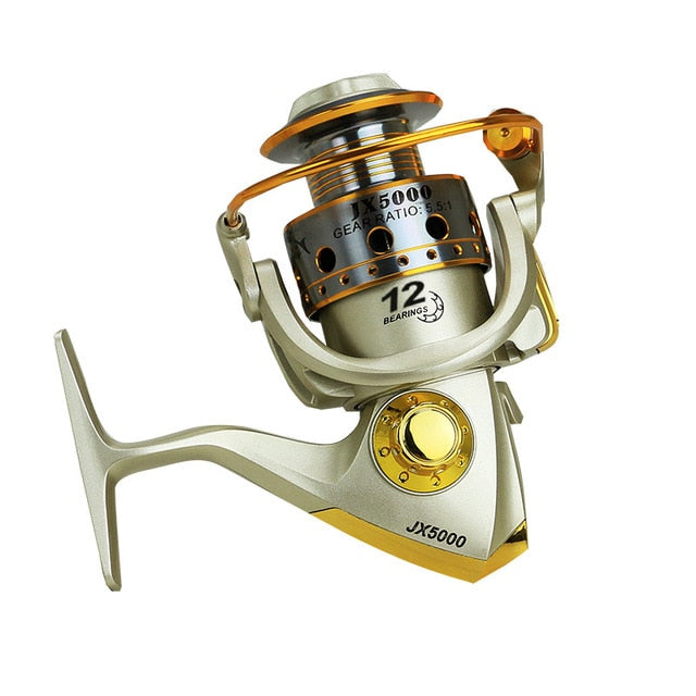 2019 Metal Spool Spinning Fishing Reel 12BB Superior Wheel for Freshwater Saltwater