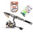 1.5M-2.4M Fishing Rod Combo FULL Kit Travel Spinning Telescopic Fishing