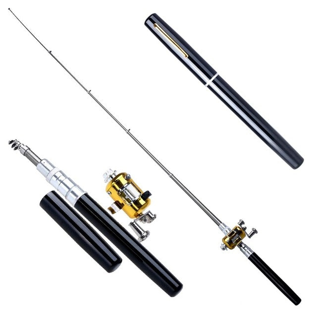 Balight Portable Pocket Telescopic Mini Fishing Pole Pen