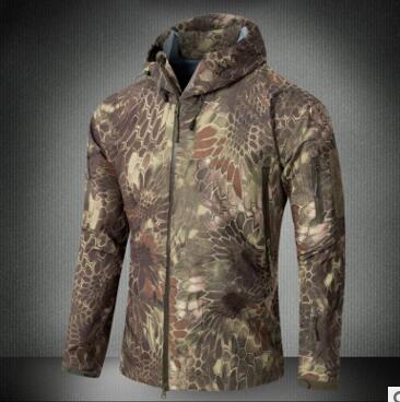 Outdoor Hard shell Hunting Camo Men Windbreaker Jacket Men