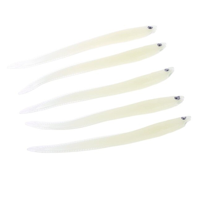 Toply 5pcs Fishing Bait Simulation Eel Lure 14cm6.3g Soft Fish Tackle Swimbait Wobbler