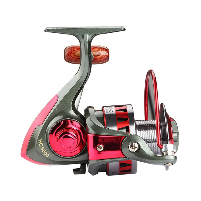 HC1000-6000 Series Carp Fishing Reel 5.2:1 13BB Metal Spool Quality Spinning Reels