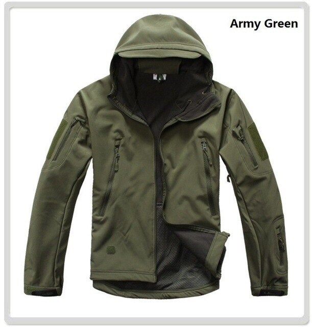 Shark Skin Softshell Military Tactical Jacket Men