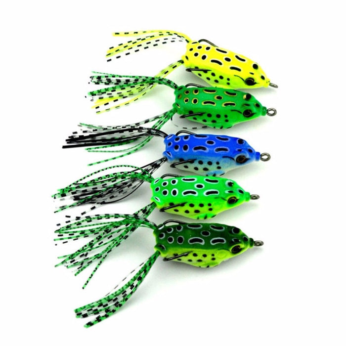 Dual Hooks Frog Baits 5.5CM Soft Mini Fishing Lures
